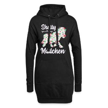 Cadeau d'équitation poney cheval Shetty girl rider - Sweat-shirt à capuche long Femme - noir - Devant