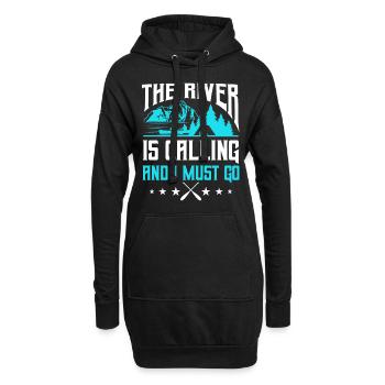 Kayak la rivière appelle et je dois y aller - Sweat-shirt à capuche long Femme - noir - Devant