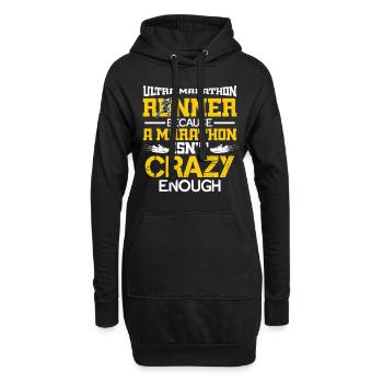 Ultra Marathon Runner Because A Marathon - Hoodie Dress - black - Front