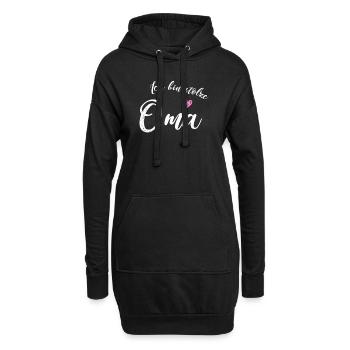 Stolze Oma 2021 Loading Baby Überraschung Herz - Hoodie-Kleid - Schwarz - Vorne