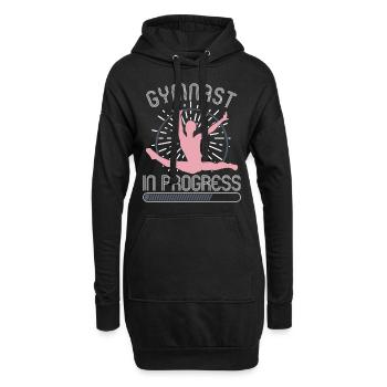 Gymnast In Progress Funny Gymnastics - Hoodie-Kleid - Schwarz - Vorne