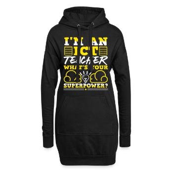 Je suis enseignant en TIC - Sweat-shirt à capuche long Femme - noir - Devant