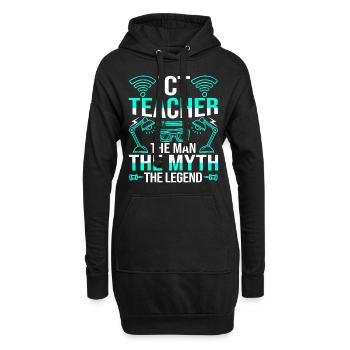 Enseignant TIC The Man The Myth The Legend - Sweat-shirt à capuche long Femme - noir - Devant