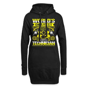 Technicien ICT le plus correct au monde - Sweat-shirt à capuche long Femme - noir - Devant