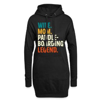 Wife Mom Paddleboarding Legend - Hoodie-Kleid - Schwarz - Vorne