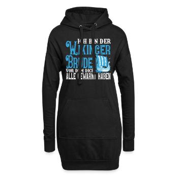 Wikinger Bruder großer Vatertag Viking Walhalla - Hoodie-Kleid - Schwarz - Vorne