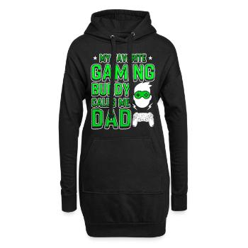 My Favorite Gaming Buddy Calls Me Dad Video Games - Hoodie-Kleid - Schwarz - Vorne