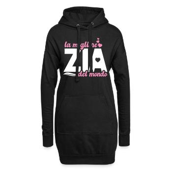 La migliore Zia del mondo super - Hoodie-Kleid - Schwarz - Vorne