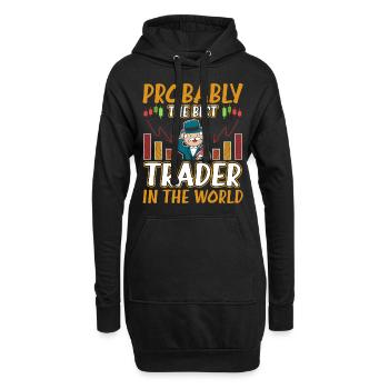 Forex trader #1 - Sweat-shirt à capuche long Femme - noir - Devant