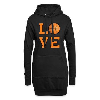Love Basketball - Cadeau de joueur de basket-ball - Sweat-shirt à capuche long Femme - noir - Devant