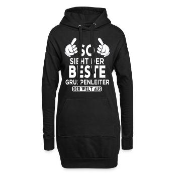 Gruppenleiter Spruch - Hoodie-Kleid - Schwarz - Vorne