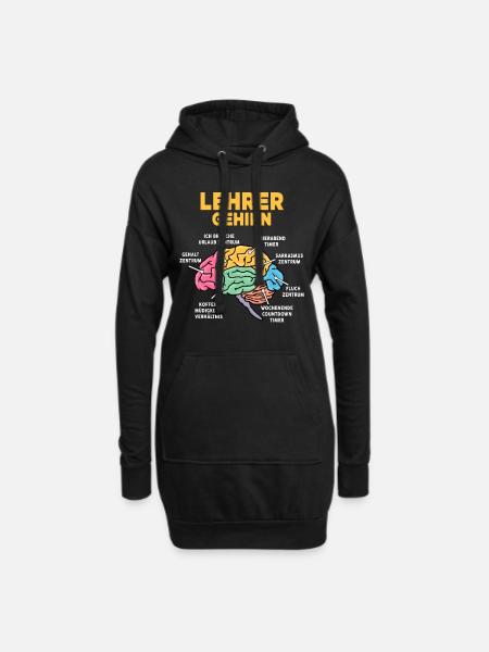 Lehrer - Hoodie-Kleid - Schwarz