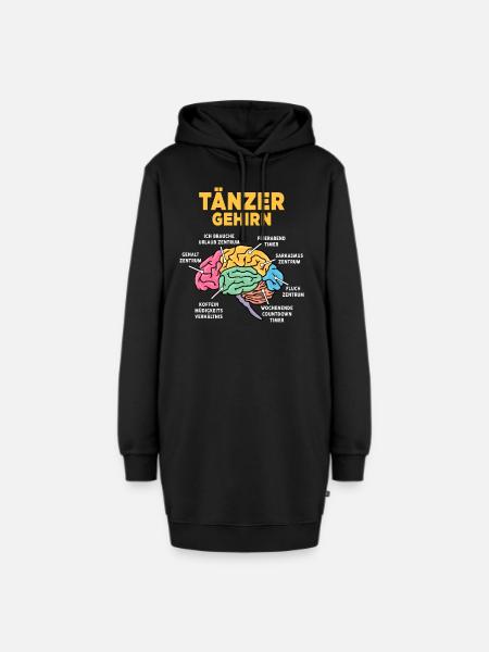 Tänzer - Hoodie-Kleid - Schwarz