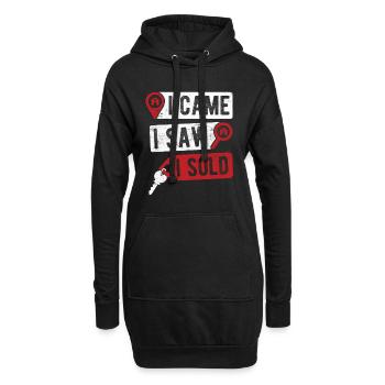 Immobilien-Händler Für Immobilien-Makler - Hoodie-Kleid - Schwarz - Vorne