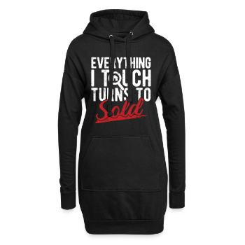 Immobilien-Händler Für Immobilien-Makler - Hoodie-Kleid - Schwarz - Vorne