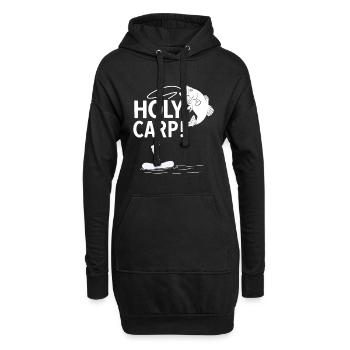 Angler Spruch zum Angeln Angel - Hoodie-Kleid - Schwarz - Vorne