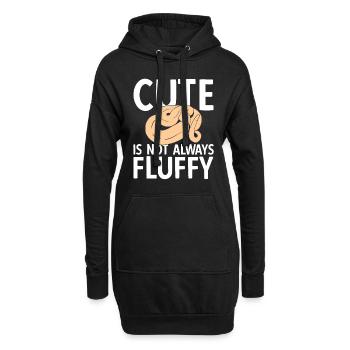 Reptilien Für Fans Von Schlangen - Hoodie-Kleid - Schwarz - Vorne