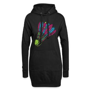 Badminton - Hoodie-Kleid - Schwarz - Vorne