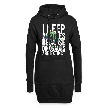 Eidechsen Für Besitzer Von Reptilien - Hoodie-Kleid - Schwarz - Vorne
