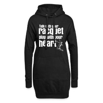 Badminton - Hoodie-Kleid - Schwarz - Vorne