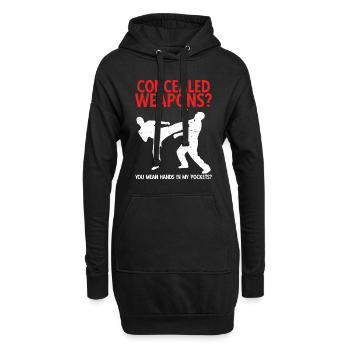 Israelischer Kampfsport Krav Maga - Hoodie-Kleid - Schwarz - Vorne