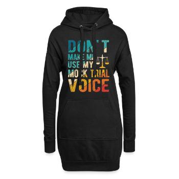 Richter Jurist Anwalt - Hoodie-Kleid - Schwarz - Vorne