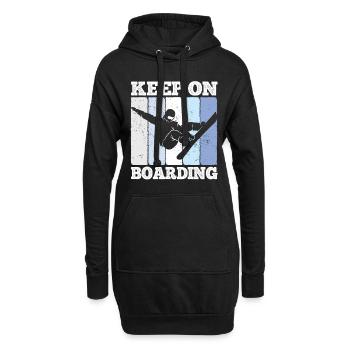 Snowboard Spruch für Snowboarder - Hoodie-Kleid - Schwarz - Vorne
