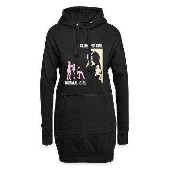 Klettern Bouldern - Hoodie-Kleid - Schwarz - Vorne