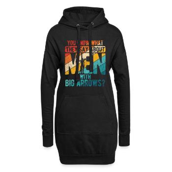 Bogenschießen Archery - Hoodie-Kleid - Schwarz - Vorne