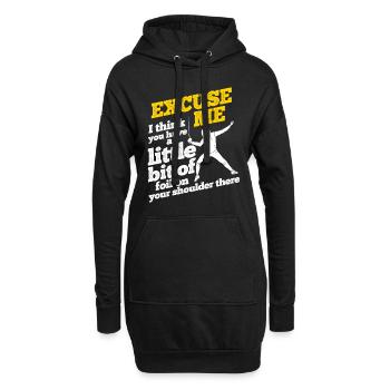 Fechten - Hoodie-Kleid - Schwarz - Vorne