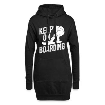 Snowboard Spruch für Snowboarder - Hoodie-Kleid - Schwarz - Vorne