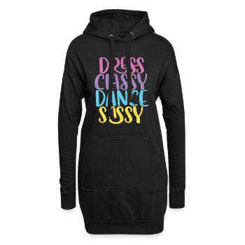 Breakdancing Tanzen für Tänzer - Hoodie-Kleid - Schwarz - Vorne