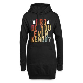 Japanischer Schwertkampf Kendo - Hoodie-Kleid - Schwarz - Vorne