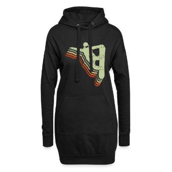 Snowboard Spruch für Snowboarder - Hoodie-Kleid - Schwarz - Vorne