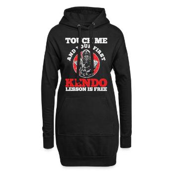 Japanischer Schwertkampf Kendo - Hoodie-Kleid - Schwarz - Vorne