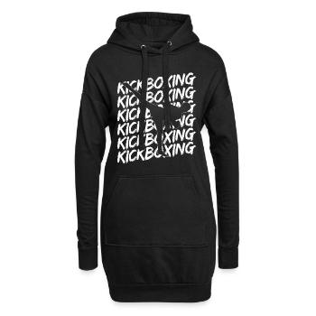 Kickboxing - Hoodie-Kleid - Schwarz - Vorne
