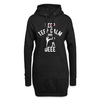 Thaiboxen Muay Thai - Hoodie-Kleid - Schwarz - Vorne