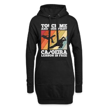 Capoeira - Hoodie-Kleid - Schwarz - Vorne