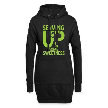 Tennisplatz Spruch Für Tennis - Hoodie-Kleid - Schwarz - Vorne