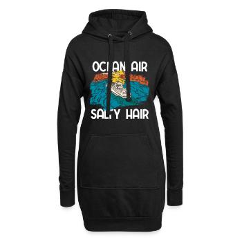 Segelboot Kapitän Spruch Zum Segeln - Hoodie-Kleid - Schwarz - Vorne