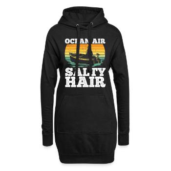 Segelboot Kapitän Spruch Zum Segeln - Hoodie-Kleid - Schwarz - Vorne