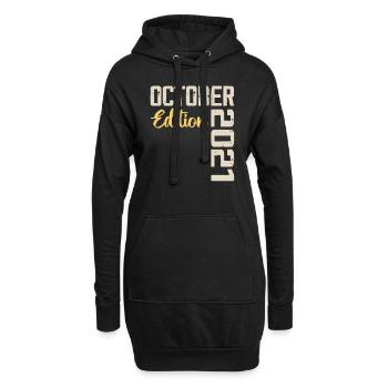 Oktober 2021 Vintage - Retro Geburtstagsgeschenk - Hoodie-Kleid - Schwarz - Vorne