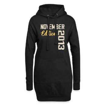 Geboren im November 2013 - Ausgabe 2013 - Hoodie-Kleid - Schwarz - Vorne