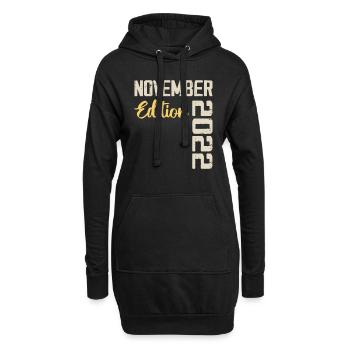Né en novembre 2022 - Edition 2022 - Sweat-shirt à capuche long Femme - noir - Devant