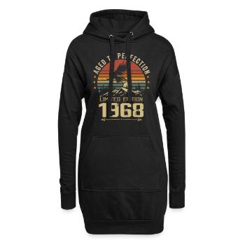 1968 Original Vintage Anniversaire 1968 rétro - Sweat-shirt à capuche long Femme - noir - Devant