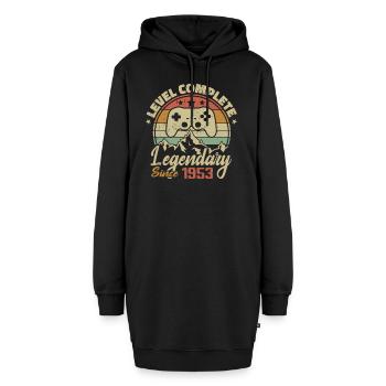 1953 Komplettes Level-Geburtstagsgeschenk - 1953 - Hoodie-Kleid - Schwarz - Vorne