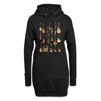 Guitar Different Guitars Music Lover Funny Guitars - Sweat-shirt à capuche long Femme - noir - Devant