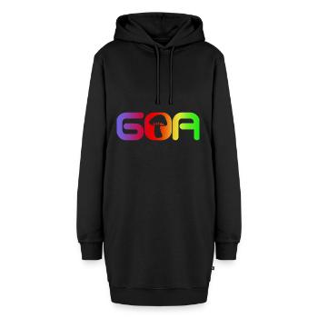 Goa Psytrance Rave - Hoodie-Kleid - Schwarz - Vorne