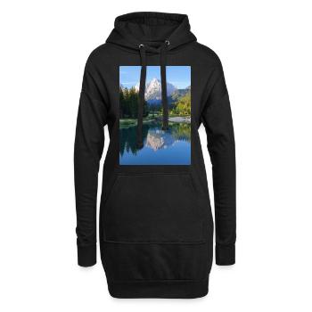 Jasna See Kranjska Gora Slowenien - Hoodie-Kleid - Schwarz - Vorne