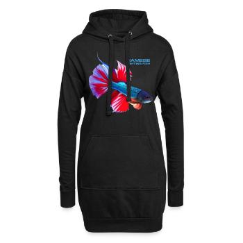 Siamese fighting - Hoodie Dress - black - Front